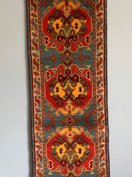 Cror Bespoke Turkish House Style Ushak Design Runner New ( 242 X 62 Cm ) Runner