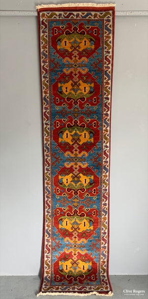 Turkish Cror Ushak Design Runner New Runner