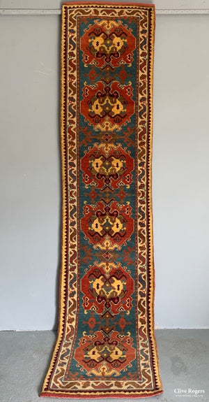 Turkish Cror Ushak Design Runner New Runner