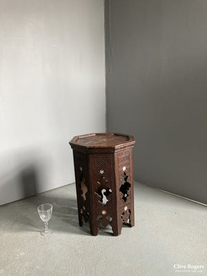 Damascus Walnut Or Apricot Wood Carved Table Circa 1920/30S Table