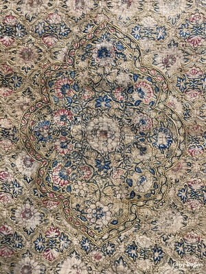 Persan Qajar Embroidery With Ikat Back Circa 1850