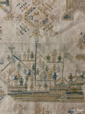 Dutch Ship Sampler Anno 1720 (70 X 30Cm)