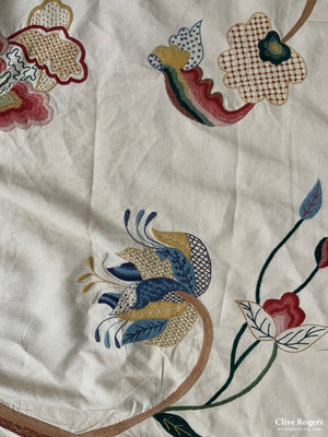 English Crewelwork Fragment ( 84 X 124Cm)