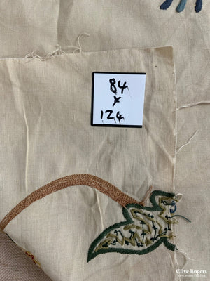 English Crewelwork Fragment ( 84 X 124Cm)