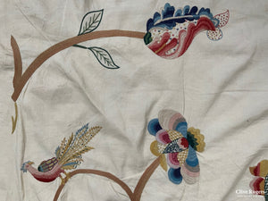 English Crewelwork Fragment ( 84 X 124Cm)