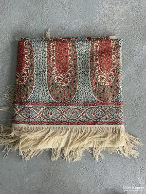 English (Norwich ) Or French Antique Printed Shawl (308 X 160Cm)