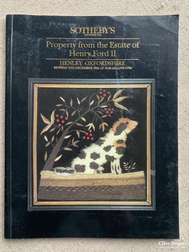 Estate Of Henry Ford Ii Sothebys 5 Dec 1988