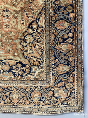Persian Fine Mohtasham Kashan Rug Circa 1850 Rug