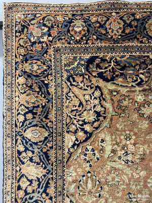 Persian Fine Mohtasham Kashan Rug Circa 1850 Rug
