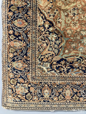 Persian Fine Mohtasham Kashan Rug Circa 1850 Rug