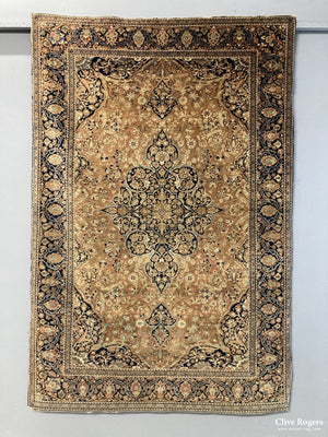 Persian Fine Mohtasham Kashan Rug Circa 1850 Rug