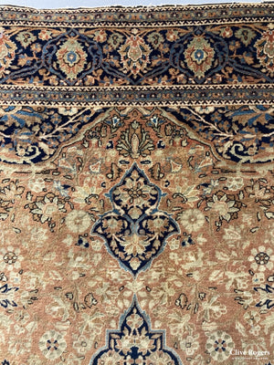 Persian Fine Mohtasham Kashan Rug Circa 1850 Rug