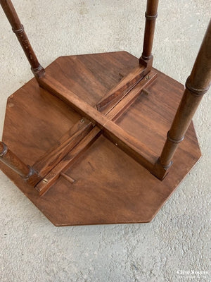 Near Pair Of Folding Antique Mysore Rosewood Tables Table