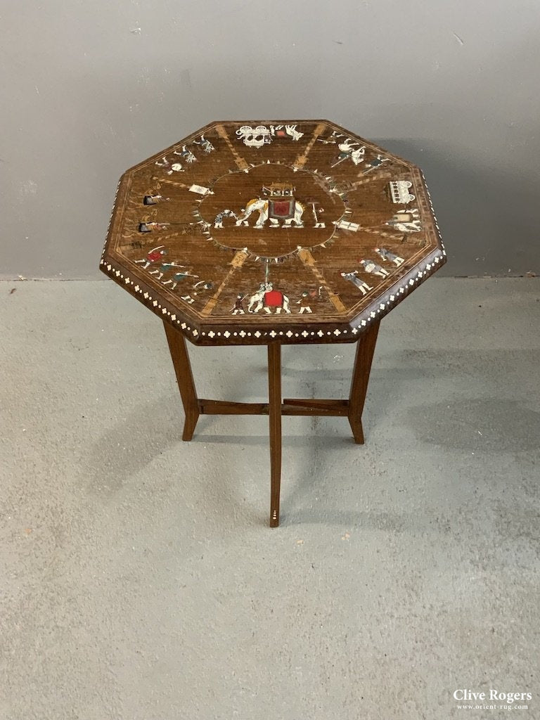 Near Pair Of Folding Antique Mysore Rosewood Tables Table