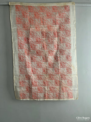 Footprints Studio Block Print On Silk (158 X 106Cm)