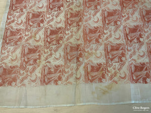 Footprints Studio Block Print On Silk (158 X 106Cm)