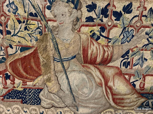 Franco Flemish Antique Tapestry ( 55 X 150 Cm )