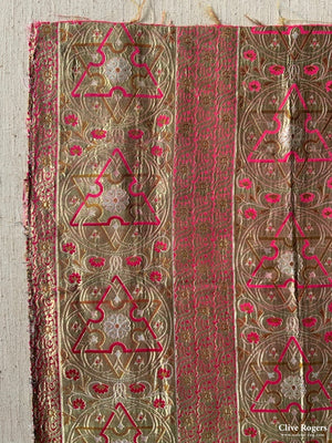 French Nasrid Style Gilt Brocde Fragment (67 X 69Cm)