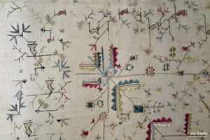 Greek Island N. Sporades Silk Embroidery On Gauze Circa 1840 Embroidery