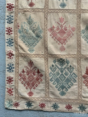Greek Island Dodecanese Embroiderey Circa 1700 ( 118 X 109 Cm ) Embroidery