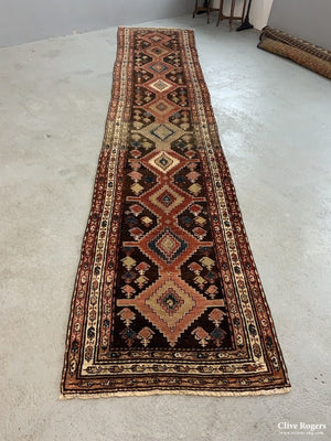 Hamadan Kurdish Runner Circa 1920 (420 X 90Cm) Runner