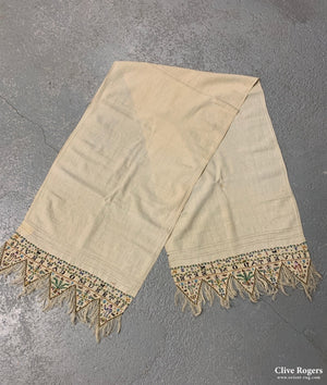 Spanish Ultra Fine Beadwork Couterplain Livertad O Muerte Possibly Civil War Period 1936-1939