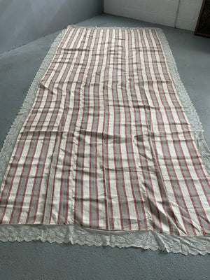 Turkish Ottoman diaphanous striped silk (355 x 170cm)