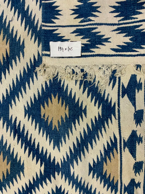 Indian vintage cotton Dhurrie (194 x 105cm)