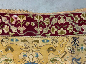 Portuguese Arraiolos needlework carpet (340 x 298cm)