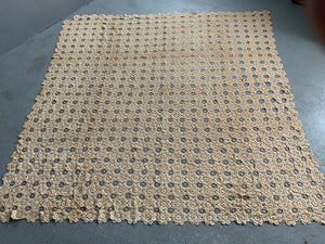 French vintage gathered rufflet bedcover (227 x 221cm)