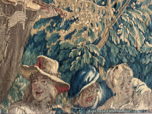 French antique 'Vedure' tapestry fragment (63 x 129cm)