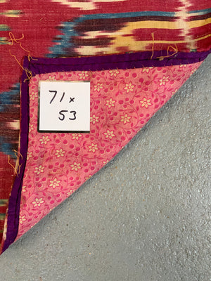Uzbekistan small antque ikat fragment (75 x 53cm)