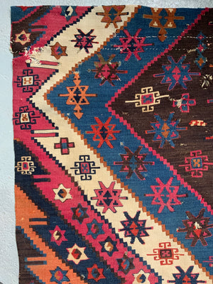 Turkish antique kilim fragment (217 x 89cm)