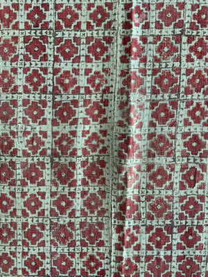 Uzbekistan block print with small repeat pattern (212 x 146cm)