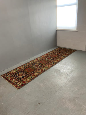 Caucasian Leshgi antique short runner (312 x 94cm)