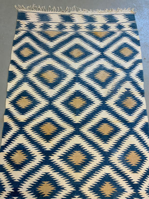 Indian vintage cotton Dhurrie (194 x 105cm)