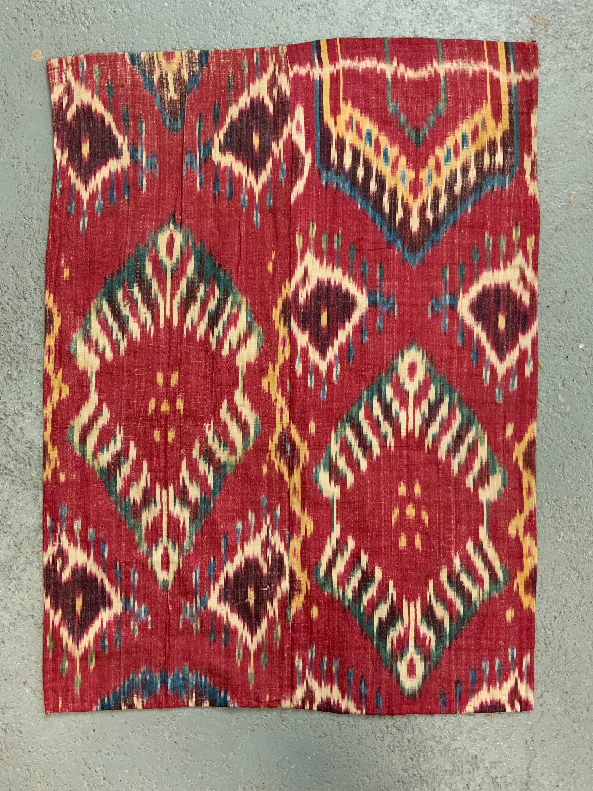 Uzbekistan small antque Ikat fragment (75 x 53cm)