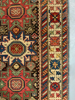 Caucasian Leshgi antique short runner (312 x 94cm)