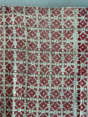 Uzbekistan block print with small repeat pattern (212 x 146cm)