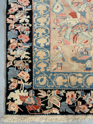 Turkish small carpet of square proportion (201 x 217cm)