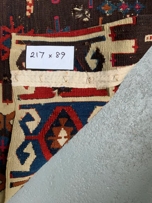 Turkish antique kilim fragment (217 x 89cm)