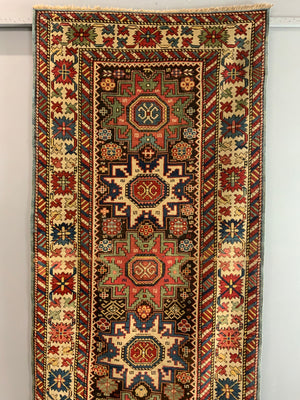 Caucasian Leshgi antique short runner (312 x 94cm)