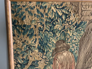 French antique 'Vedure' tapestry fragment (63 x 129cm)