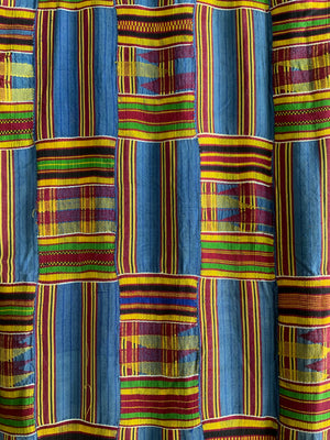 Ghanian Ashani silk kente mantle (192 x 118cm)