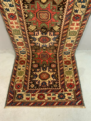 Caucasian Leshgi antique short runner (312 x 94cm)