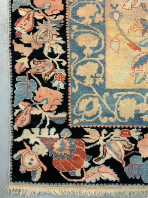 Turkish small carpet of square proportion (201 x 217cm)