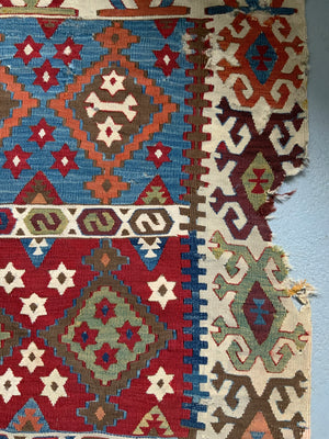 Anatolian antique kilim panel (420 x 88cm)