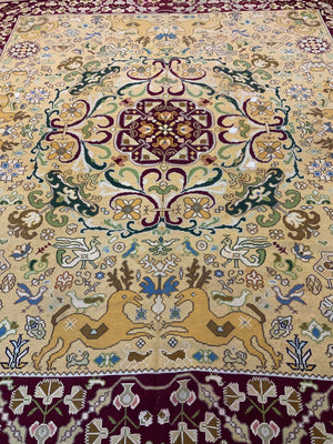 Portuguese Arraiolos needlework carpet (340 x 298cm)