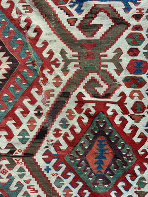 Turkish Anatolian antique kilim panel (386 x 75cm)