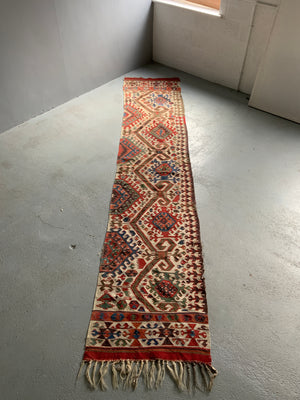 Turkish Anatolian antique kilim panel (386 x 75cm)